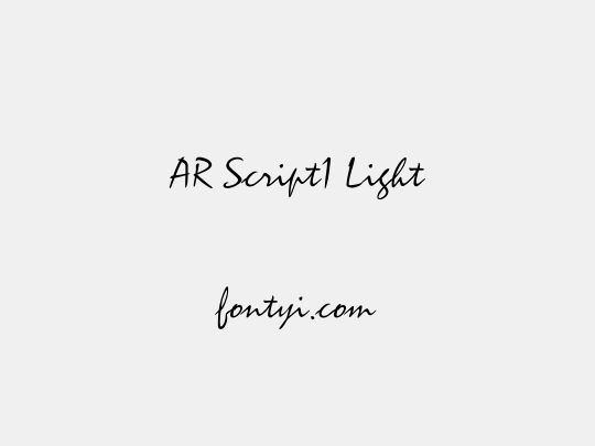 AR Script1 Light