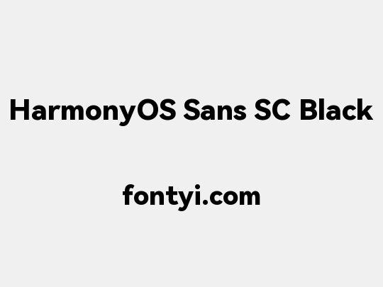 HarmonyOS Sans SC Black