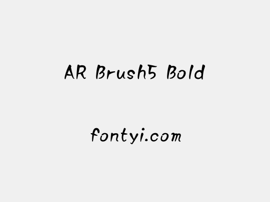 AR Brush5 Bold