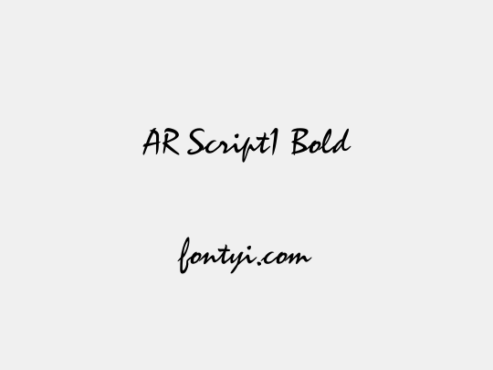 AR Script1 Bold