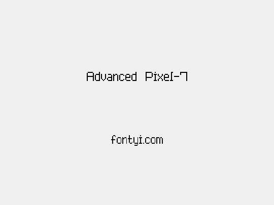 Advanced Pixel-7