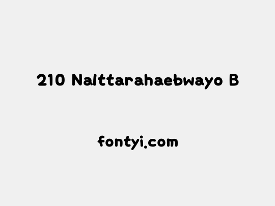 210 Nalttarahaebwayo B