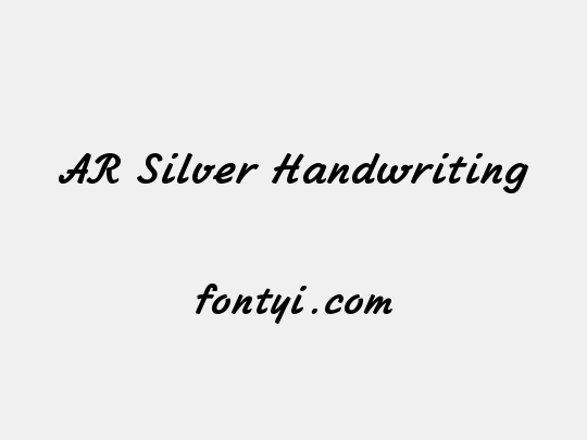 AR Silver Handwriting