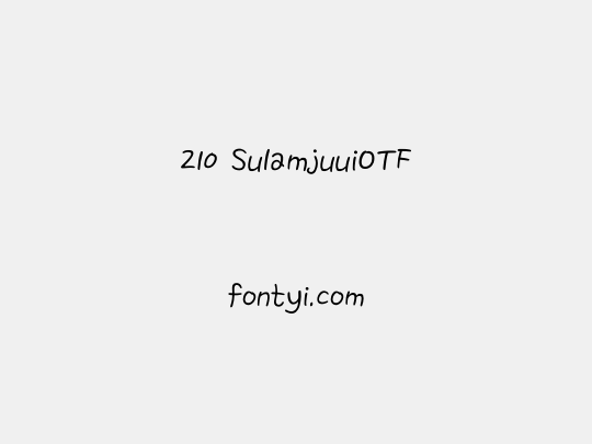 210 SulamjuuiOTF