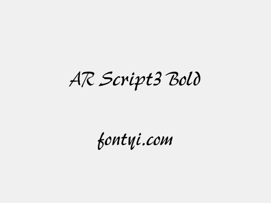 AR Script3 Bold