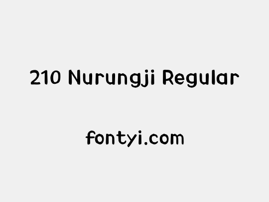 210 Nurungji Regular