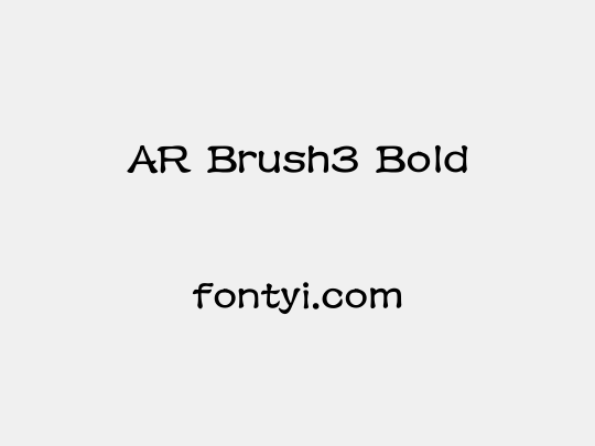 AR Brush3 Bold