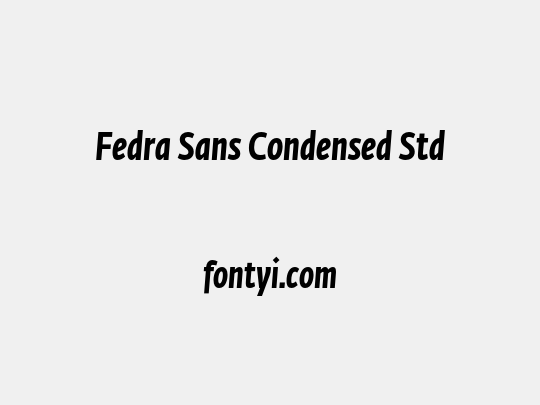 Fedra Sans Condensed Std