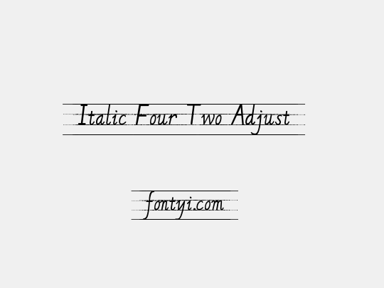 Italic Four Two Adjust