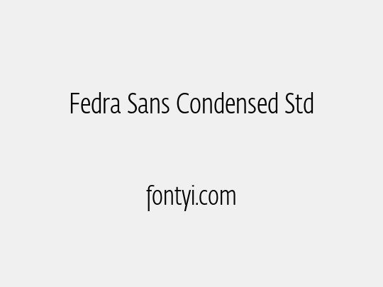 Fedra Sans Condensed Std