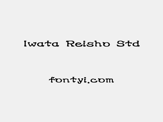 Iwata Reisho Std