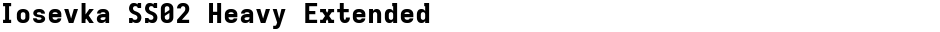Iosevka SS02 Heavy ExtendedDemo