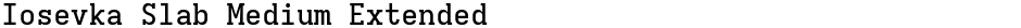 Iosevka Slab Medium ExtendedDemo